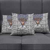 HBCU Black History Legacy Pillow Cover Word Cloud African Shield Knowledge Book