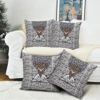 HBCU Black History Legacy Pillow Cover Word Cloud African Shield Knowledge Book