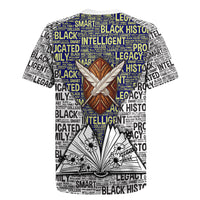 HBCU Black History Legacy Rugby Jersey Word Cloud African Shield Knowledge Book