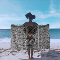 HBCU Black History Legacy Sarong Word Cloud African Shield Knowledge Book