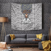 HBCU Black History Legacy Tapestry Word Cloud African Shield Knowledge Book