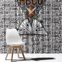 HBCU Black History Legacy Window Curtain Word Cloud African Shield Knowledge Book