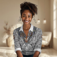 HBCU Black History Legacy Women Casual Shirt Word Cloud African Shield Knowledge Book