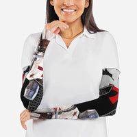 Knights Templar Warrior Red Cross Arm Sleeves Crusader Knight In Chainmail Armor With Shield And Sword Art