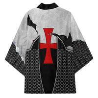 Knights Templar Warrior Red Cross Kimono Crusader Knight In Chainmail Armor With Shield And Sword Art