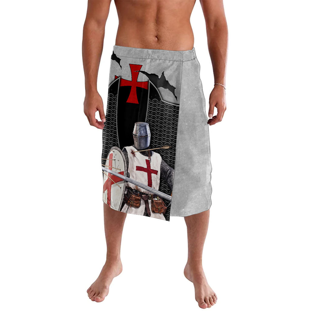 Knights Templar Warrior Red Cross Lavalava Crusader Knight In Chainmail Armor With Shield And Sword Art