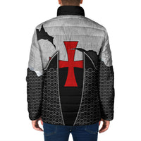 Knights Templar Warrior Red Cross Padded Jacket Crusader Knight In Chainmail Armor With Shield And Sword Art