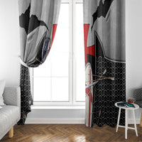 Knights Templar Warrior Red Cross Window Curtain Crusader Knight In Chainmail Armor With Shield And Sword Art