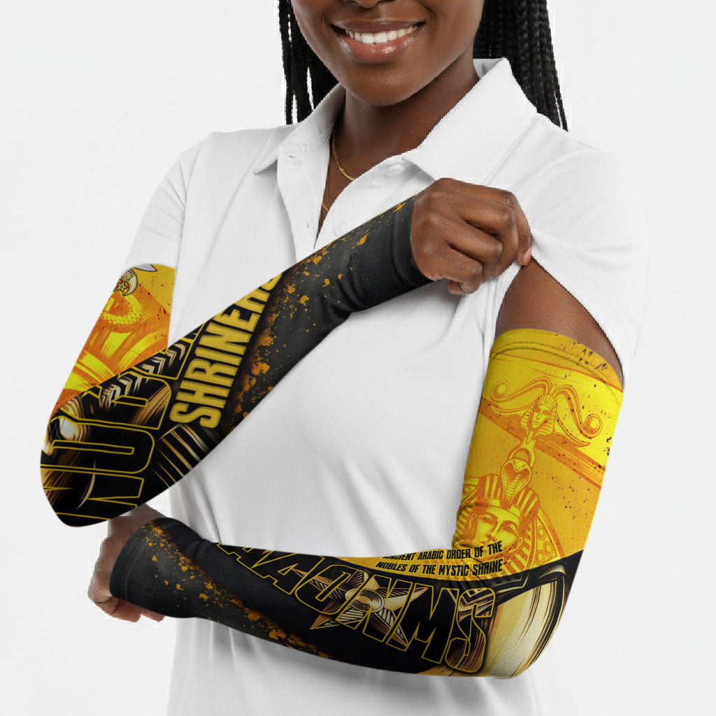Nobles Shriners Pharaoh Arm Sleeves Egyptian Pharaoh King Tut Art With Gold Scimitar Emblem