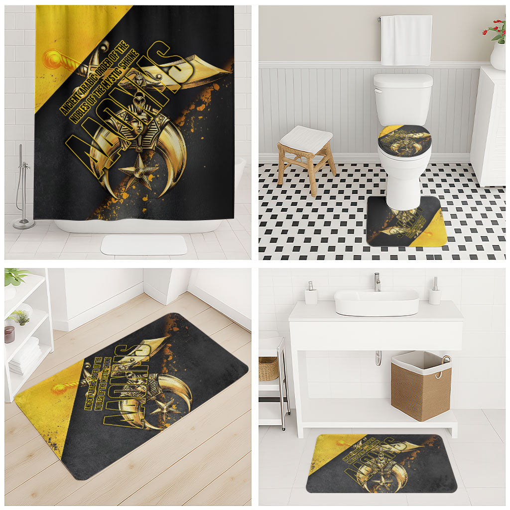 Nobles Shriners Pharaoh Bathroom Set Egyptian Pharaoh King Tut Art With Gold Scimitar Emblem