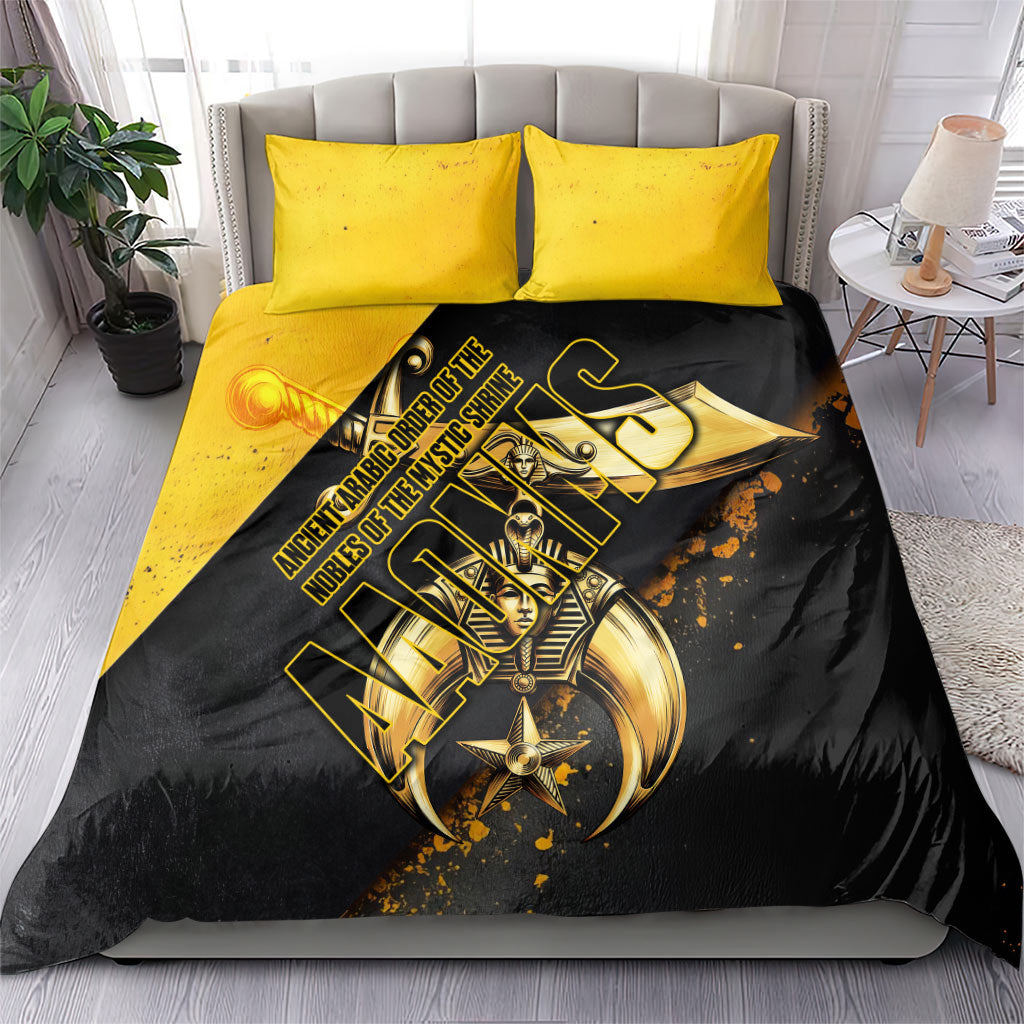 Nobles Shriners Pharaoh Bedding Set Egyptian Pharaoh King Tut Art With Gold Scimitar Emblem