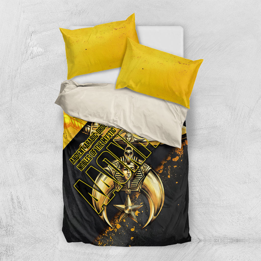 Nobles Shriners Pharaoh Bedding Set Egyptian Pharaoh King Tut Art With Gold Scimitar Emblem