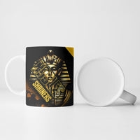 Nobles Shriners Pharaoh Ceramic Mug Egyptian Pharaoh King Tut Art With Gold Scimitar Emblem