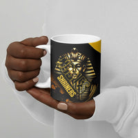 Nobles Shriners Pharaoh Ceramic Mug Egyptian Pharaoh King Tut Art With Gold Scimitar Emblem
