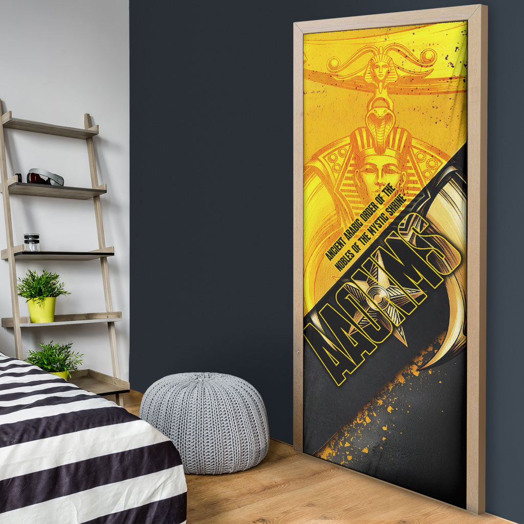 Nobles Shriners Pharaoh Door Cover Egyptian Pharaoh King Tut Art With Gold Scimitar Emblem
