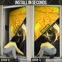 Nobles Shriners Pharaoh Door Cover Egyptian Pharaoh King Tut Art With Gold Scimitar Emblem