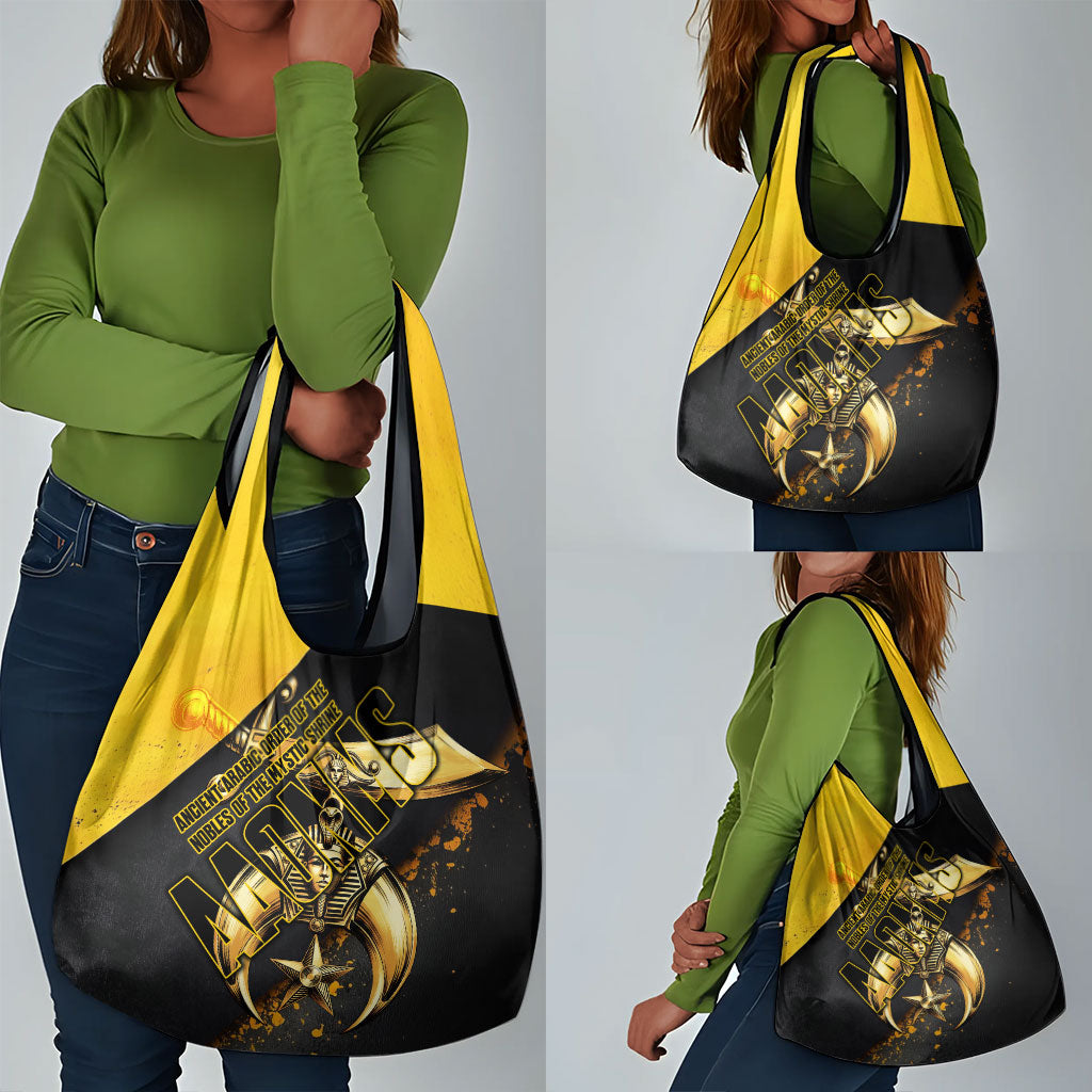 Nobles Shriners Pharaoh Grocery Bag Egyptian Pharaoh King Tut Art With Gold Scimitar Emblem