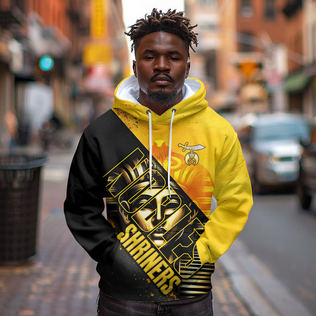 Nobles Shriners Pharaoh Hoodie Egyptian Pharaoh King Tut Art With Gold Scimitar Emblem