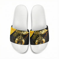 Nobles Shriners Pharaoh Slide Sandals Egyptian Pharaoh King Tut Art With Gold Scimitar Emblem
