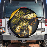 Nobles Shriners Pharaoh Spare Tire Cover Egyptian Pharaoh King Tut Art With Gold Scimitar Emblem
