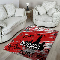 Personalized Chicago City Skyline Area Rug Urban Graffiti Street Art - Second City Windy City