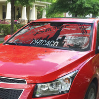 Personalized Chicago City Skyline Auto Sun Shade Urban Graffiti Street Art - Second City Windy City