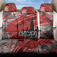Personalized Chicago City Skyline Back Car Seat Cover Urban Graffiti Street Art - Second City Windy City