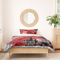 Personalized Chicago City Skyline Bedding Set Urban Graffiti Street Art - Second City Windy City