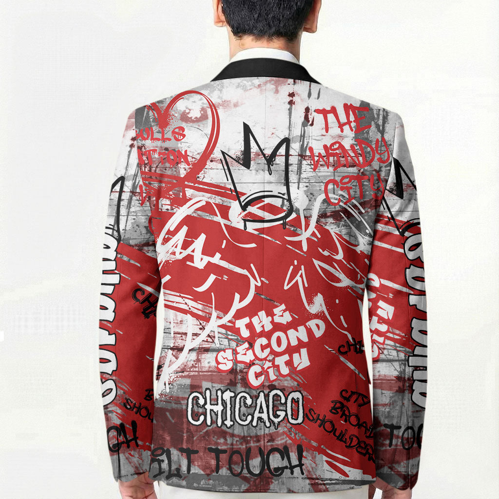 Personalized Chicago City Skyline Blazer Urban Graffiti Street Art - Second City Windy City