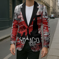 Personalized Chicago City Skyline Blazer Urban Graffiti Street Art - Second City Windy City