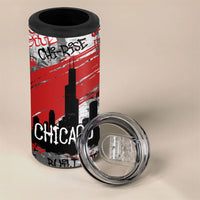 Personalized Chicago City Skyline 4 in 1 Can Cooler Tumbler Urban Graffiti Street Art - Second City Windy City