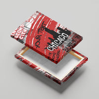 Personalized Chicago City Skyline Canvas Wall Art Urban Graffiti Street Art - Second City Windy City