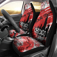 Personalized Chicago City Skyline Car Seat Cover Urban Graffiti Street Art - Second City Windy City