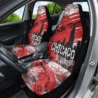 Personalized Chicago City Skyline Car Seat Cover Urban Graffiti Street Art - Second City Windy City