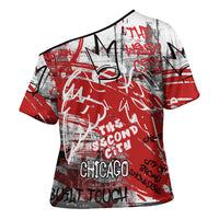 Personalized Chicago City Skyline Cross Shoulder Shirt Urban Graffiti Street Art - Second City Windy City