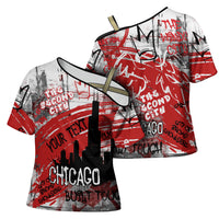 Personalized Chicago City Skyline Cross Shoulder Shirt Urban Graffiti Street Art - Second City Windy City