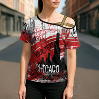 Personalized Chicago City Skyline Cross Shoulder Shirt Urban Graffiti Street Art - Second City Windy City