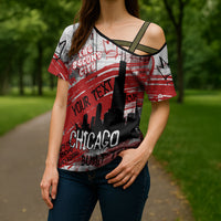 Personalized Chicago City Skyline Cross Shoulder Shirt Urban Graffiti Street Art - Second City Windy City
