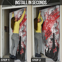 Chicago City Skyline Door Cover Urban Graffiti Street Art - Second City Windy City