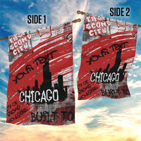 Personalized Chicago City Skyline Garden Flag Urban Graffiti Street Art - Second City Windy City