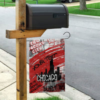 Personalized Chicago City Skyline Garden Flag Urban Graffiti Street Art - Second City Windy City