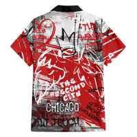 Personalized Chicago City Skyline Hawaiian Shirt Urban Graffiti Street Art - Second City Windy City