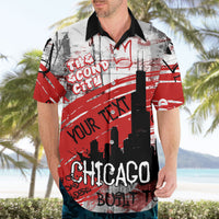 Personalized Chicago City Skyline Hawaiian Shirt Urban Graffiti Street Art - Second City Windy City