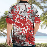 Personalized Chicago City Skyline Hawaiian Shirt Urban Graffiti Street Art - Second City Windy City