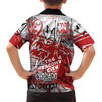 Personalized Chicago City Skyline Hawaiian Shirt Urban Graffiti Street Art - Second City Windy City