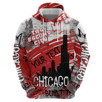 Personalized Chicago City Skyline Hoodie Urban Graffiti Street Art - Second City Windy City