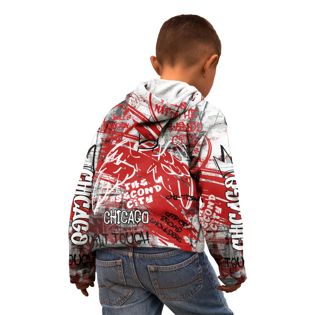 Personalized Chicago City Skyline Kid Hoodie Urban Graffiti Street Art - Second City Windy City