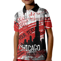 Personalized Chicago City Skyline Kid Polo Shirt Urban Graffiti Street Art - Second City Windy City