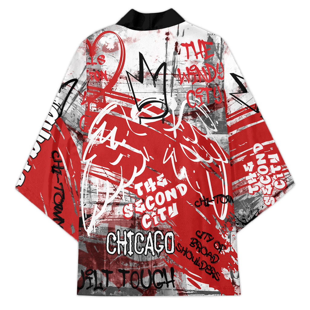 Personalized Chicago City Skyline Kimono Urban Graffiti Street Art - Second City Windy City