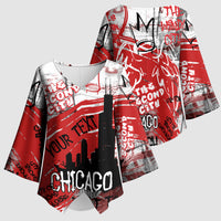 Personalized Chicago City Skyline Kimono Sleeve Blouse Urban Graffiti Street Art - Second City Windy City